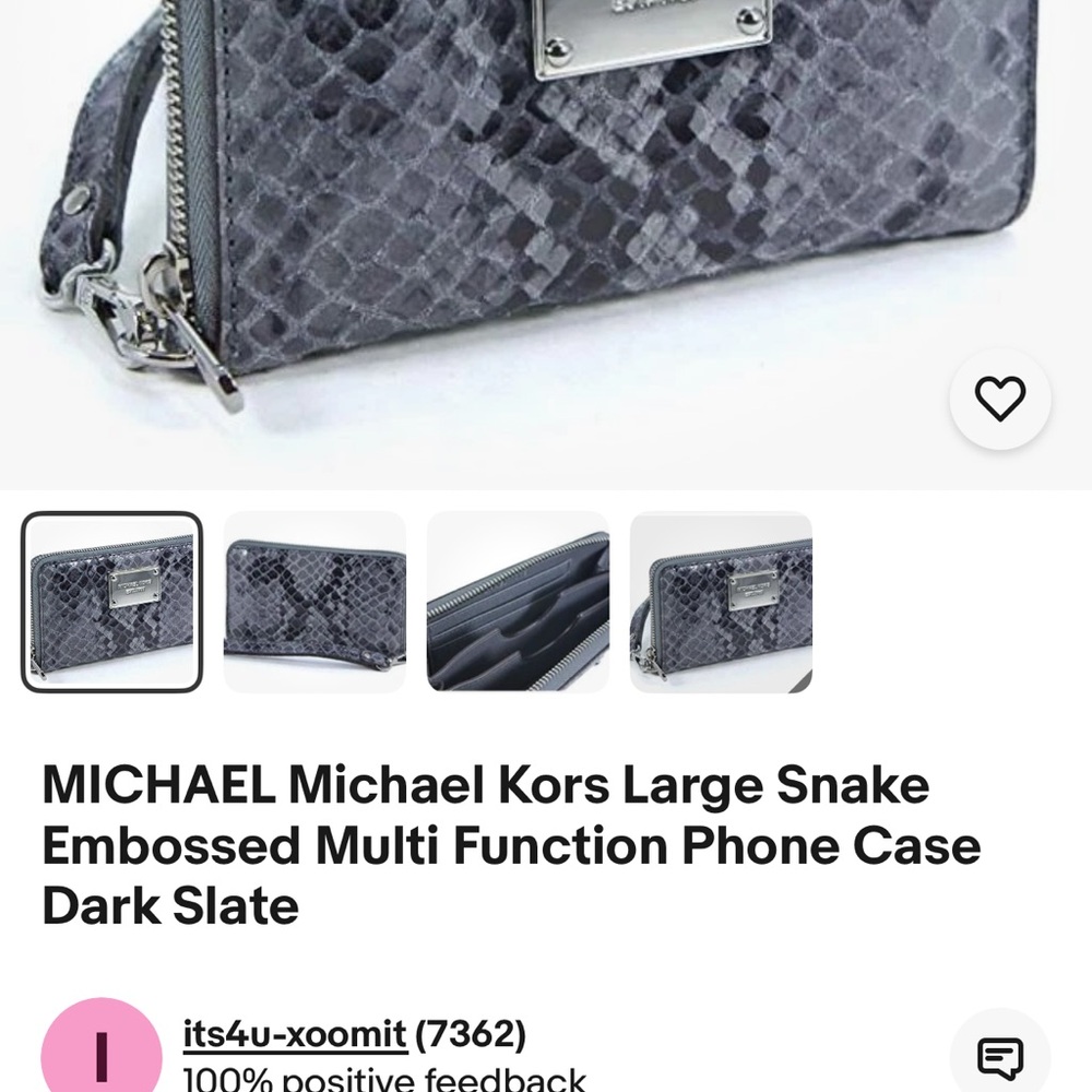 Michael Kors Multi Function Grey Snake Print Wris… - image 5